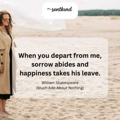 The pain of separation from a loved one.