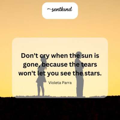 Embrace the night; stars shine brighter when you stop focusing on what's lost.