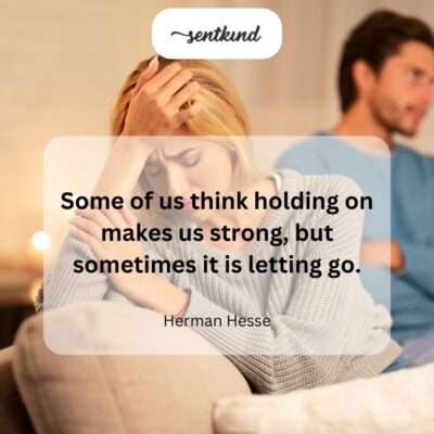 Letting go, strength in release.