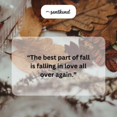 Romantic moment between a couple in a fall setting.