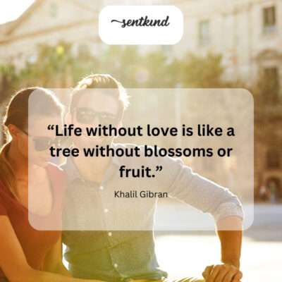 A loveless existence is barren and unproductive, like a tree that never blooms or bears fruit.
