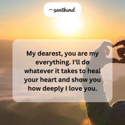 Pledging to heal a heart and showing deep love.