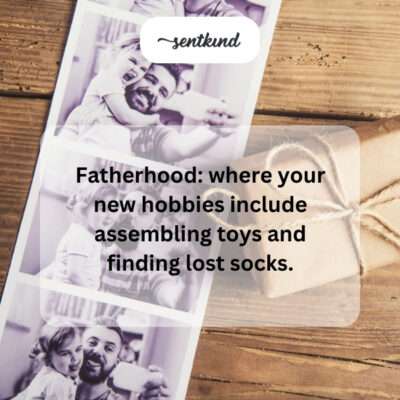 New dad hobbies: toys, socks.