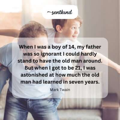 Teenage wisdom vs. adult realization.