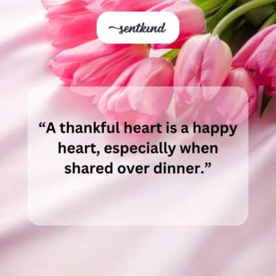 Thankful hearts, shared dinner.