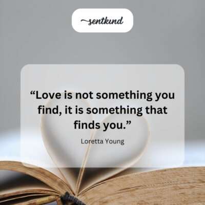 Love finds you.