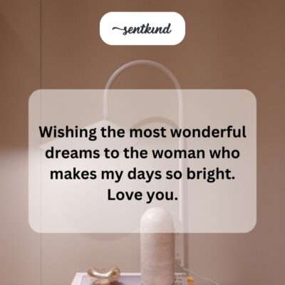 It's so sweet to be reminded how much I mean to you before drifting off.