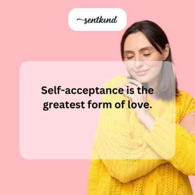 Self-acceptance = love.