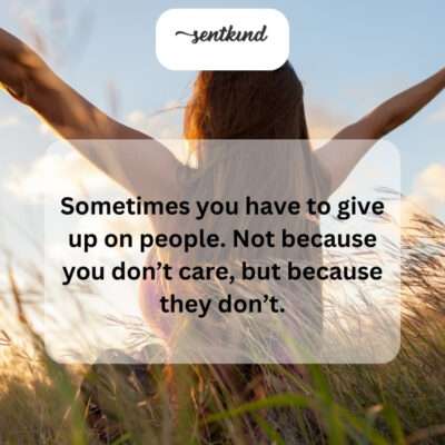 Letting go of unrequited love.