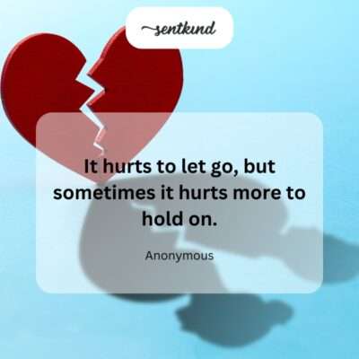The pain of release versus the pain of clinging