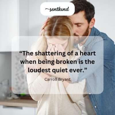 Broken heart, silent pain.