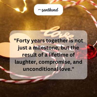 Four decades of love, laughter, and compromise.