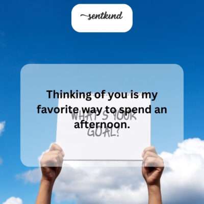 Spending afternoons with you in my thoughts.