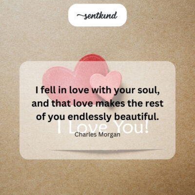 True beauty lies within; love sees the soul first.