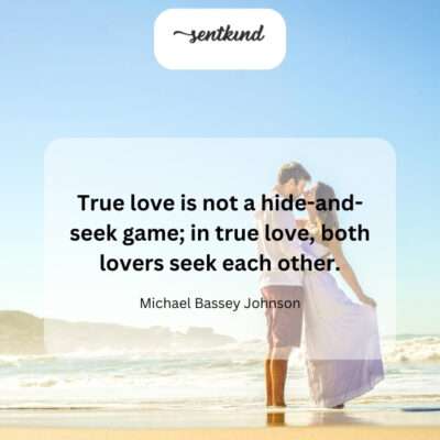 Authentic love is mutual seeking.