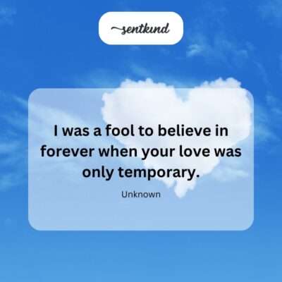 Fooled by the illusion of forever.