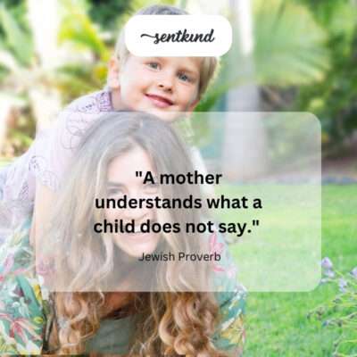 Mother's unspoken understanding.