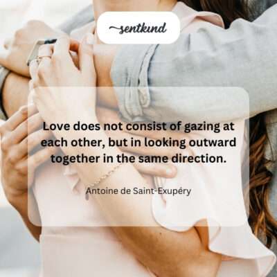 True love is looking outward together.