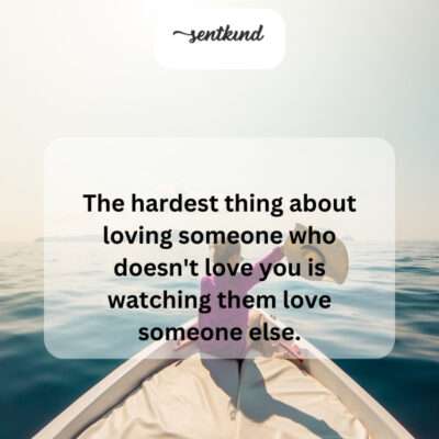 The agony of unrequited love.