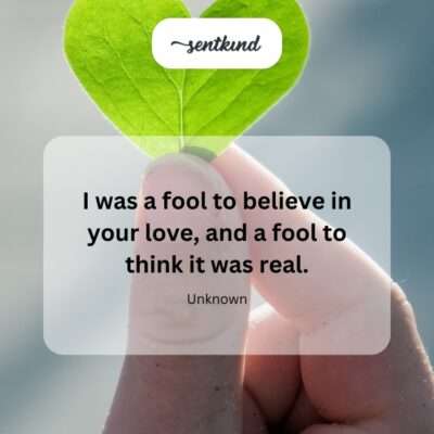 Fooled by unreal love.