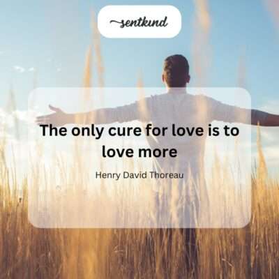 Love's cure: more love.