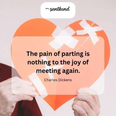 Though goodbyes sting, reunions bring unparalleled happiness.