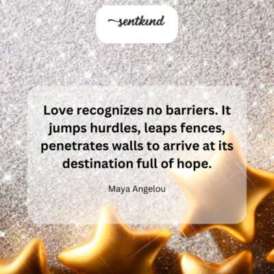 Love relentlessly overcomes any obstacle to reach its hopeful goal.