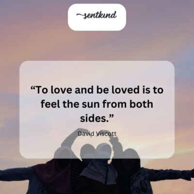 Love's reciprocity is like basking in sunshine, front and back.