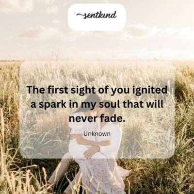 A spark ignited by love at first sight.