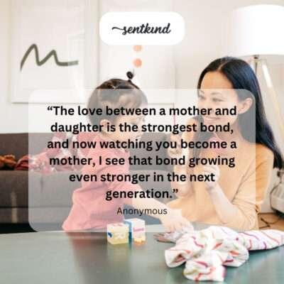 Mother-daughter bond, growing stronger.
