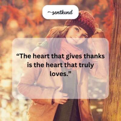 Thankful heart, loving heart.