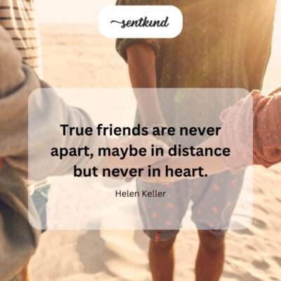 Description of an emotional, unbroken bond of friendship.