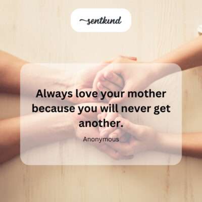The irreplaceable love of a mother.