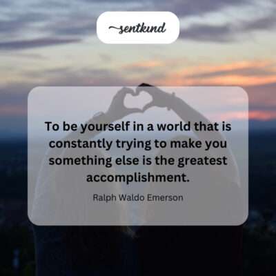 Authenticity is a triumph.