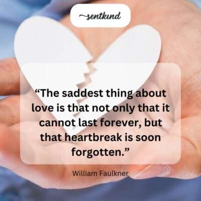 Fleeting love, forgotten pain.