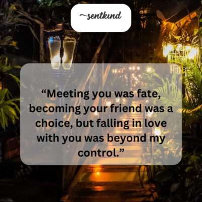 Fate brought us together, love took over.