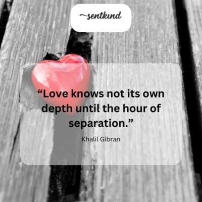 Absence reveals love's true measure.