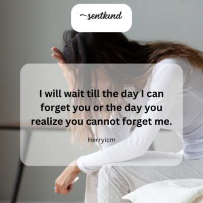 A bittersweet promise of moving on or a hopeful reunion.