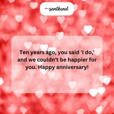 Ten years since "I do".