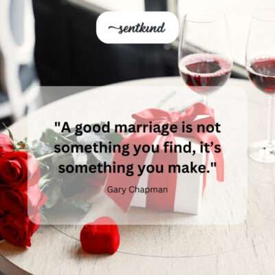 Marriage is built, not found.
