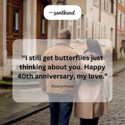 Butterflies fluttering around a heart.