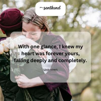 Deep and complete love at first sight.