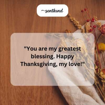 Greatest blessing.