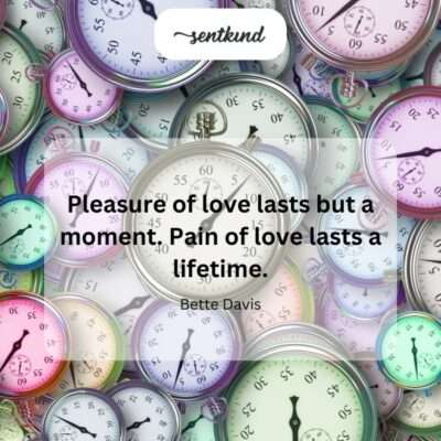 Brief love, lasting pain.