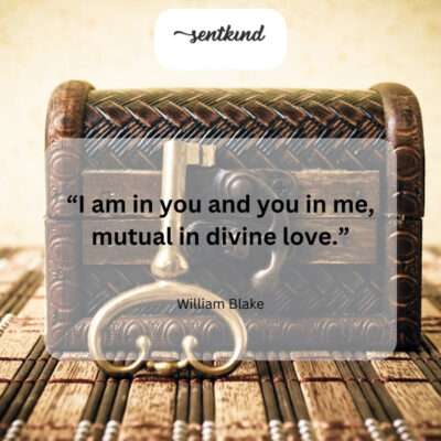 Bound by divine love, we find ourselves within each other.