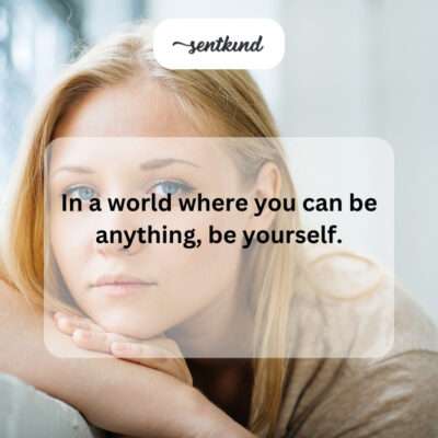 Just be you.