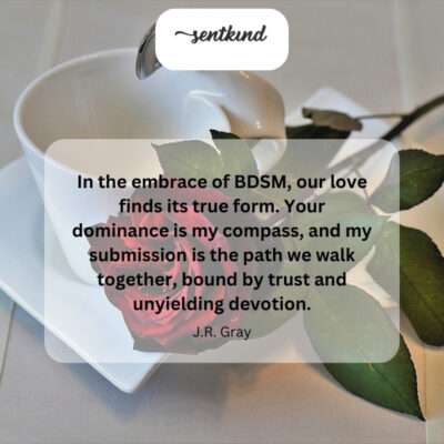 BDSM, dominance as compass, submission as path.