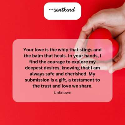 Love as whip and balm.