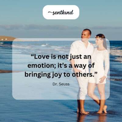 A heart extending rays of happiness to surrounding figures.