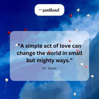 A tiny heart creating ripples of positive change in the world around it.